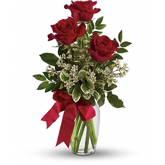 Thoughts of You Bouquet with Red Roses